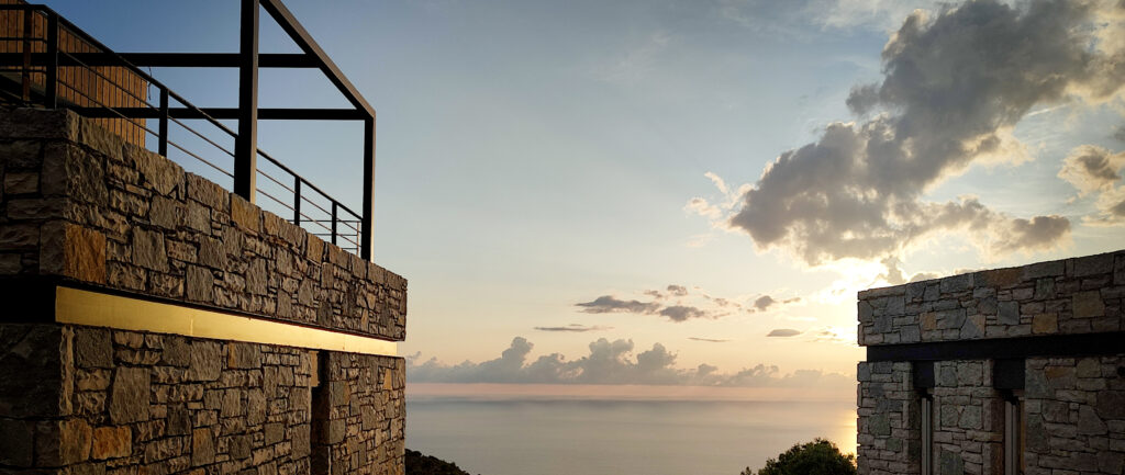 Sea view as seen between the master and guest residence